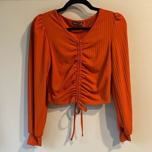 NWOT - SHEIN burnt orange crop long sleeve